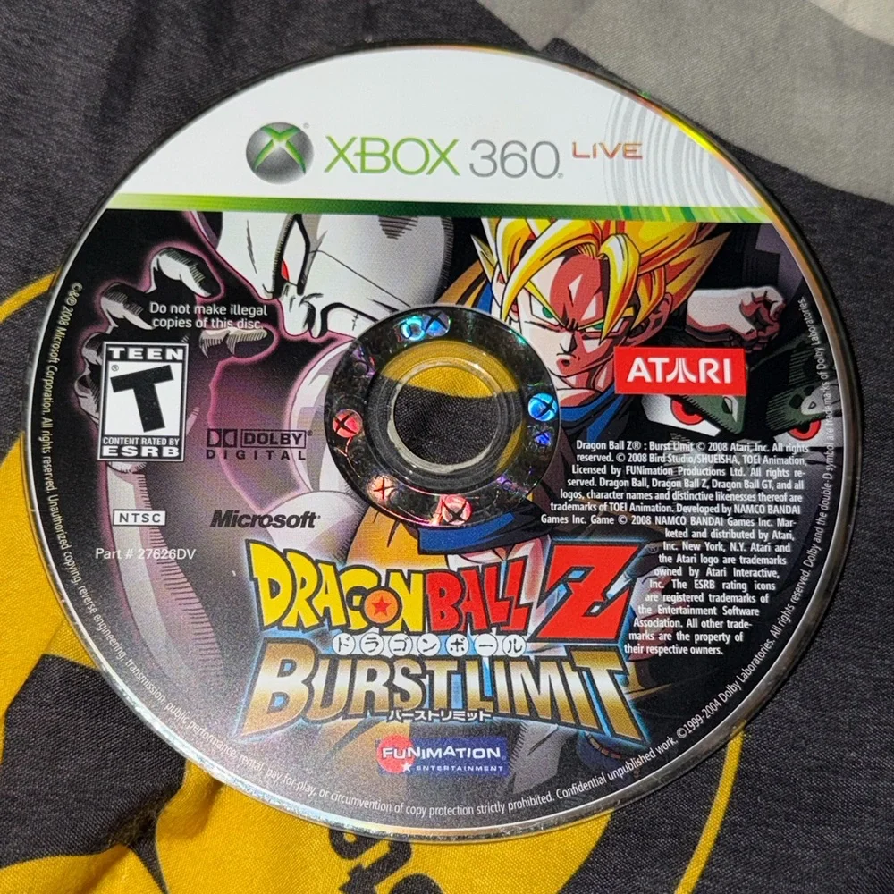 Microsoft Xbox 360 Dragon Ball Z Burst Limit Video Game Rated T For Teen Used PO